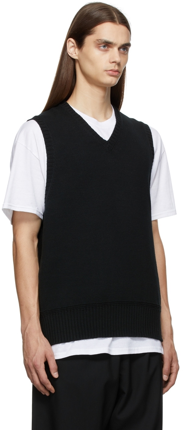 s.k. manor hill Black V-Neck Sweater Vest