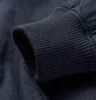 Yves Salomon - Shearling-Trimmed Cotton-Blend Shell Hooded Jacket - Men - Navy