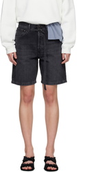 Acne Studios Black Loose Fit Denim Shorts