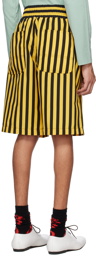 Comme des Garçons Homme Plus Yellow Striped Shorts