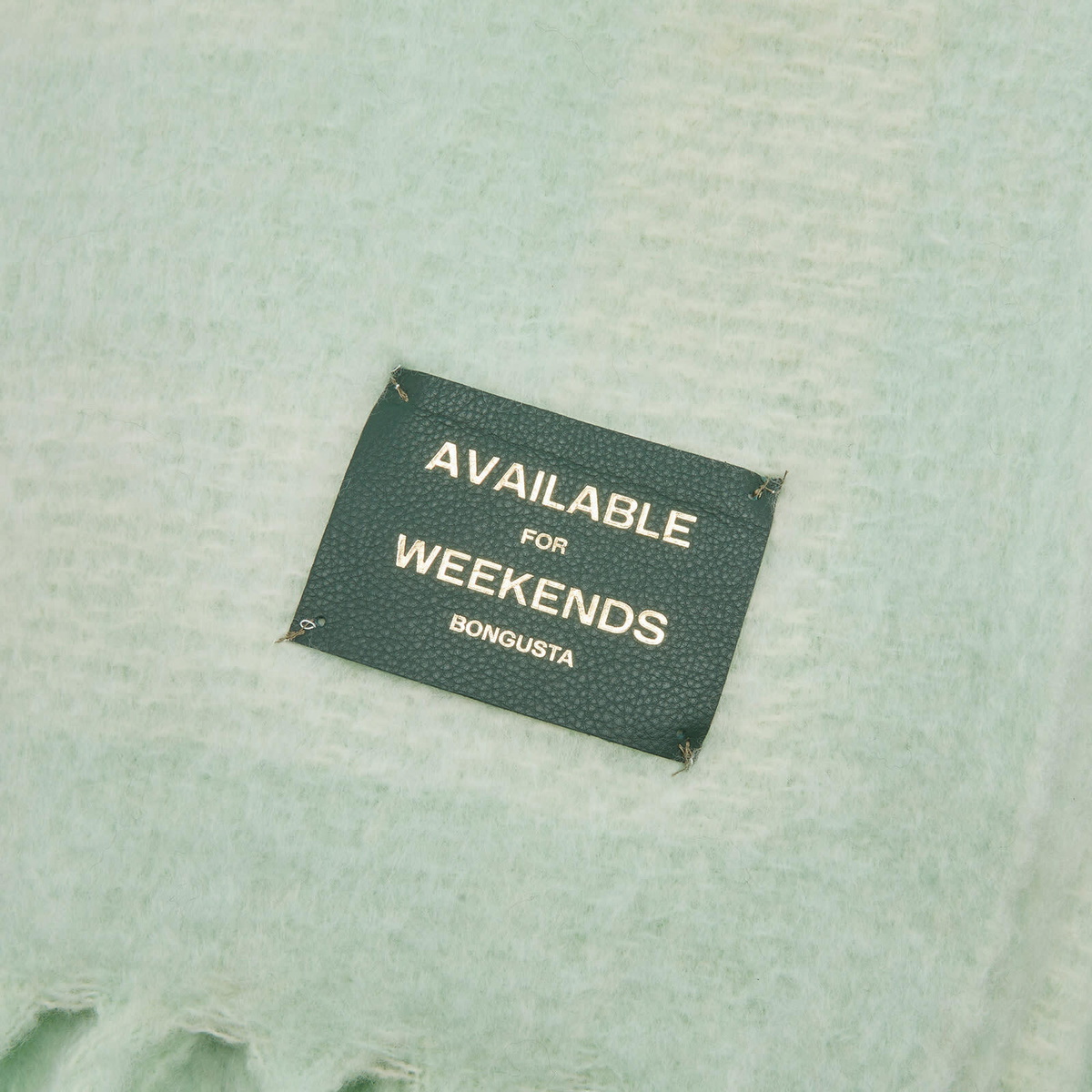 Bongusta Weekend Plaid Blanket in Cream/Mint 