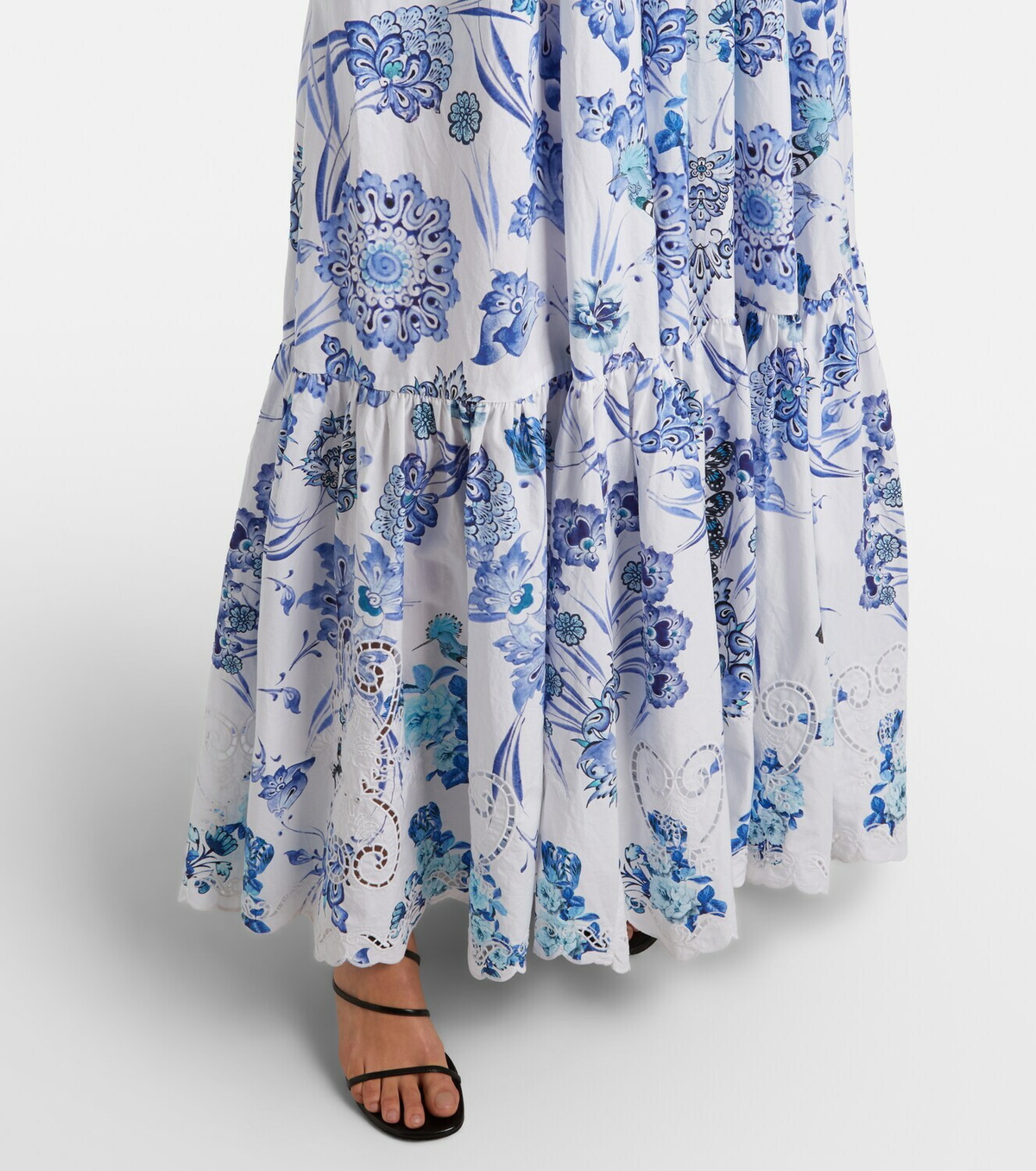 Camilla Embellished halterneck cotton poplin maxi dress