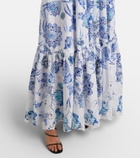 Camilla Embellished halterneck cotton poplin maxi dress
