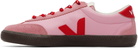 VEJA Pink Volley Leather Sneakers