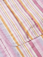 Isabel Marant - Taylori Grandad-Collar Striped Cotton-Poplin Shirt - Pink
