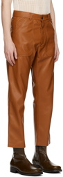 Nanushka Tan Jasper Vegan Leather Trousers