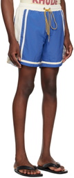 Rhude Blue & Off-White Moonlight Shorts