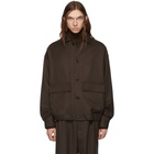 Lemaire Brown Wool Oversized Blouson Jacket