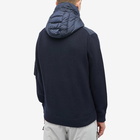 Moncler Men's Hooded Down Knit Jacket in Navy