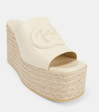 Gucci GG leather espadrille wedges
