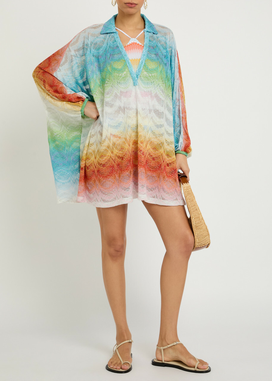 Missoni Patterned Metallic-knit Cover-up Multicoloured