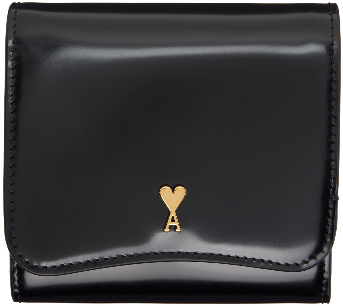 AMI Paris Black Paris Paris Compact Wallet