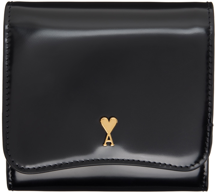 Photo: AMI Paris Black Paris Paris Compact Wallet