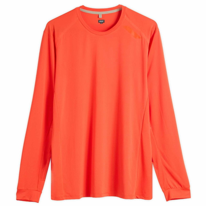 Photo: SOAR Men's Men's LS Tech T-Shirt in Orange