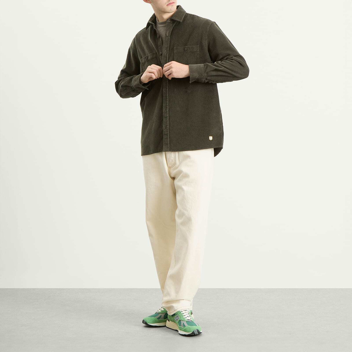 Armor-Lux Men's Corduroy Overshirt in Chimera