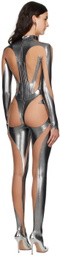 Mugler Silver Iconic Jumpsuit