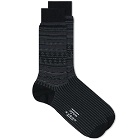 Ayame Socks X Maharishi Jacquard Kilim Sock in Black