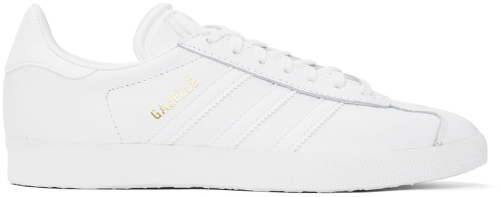 Photo: adidas Originals White Gazelle Sneakers