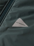And Wander - Shell and Fleece Hooded Jacket - Green