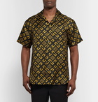 Givenchy - Camp-Collar Logo-Print Silk-Twill Shirt - Black