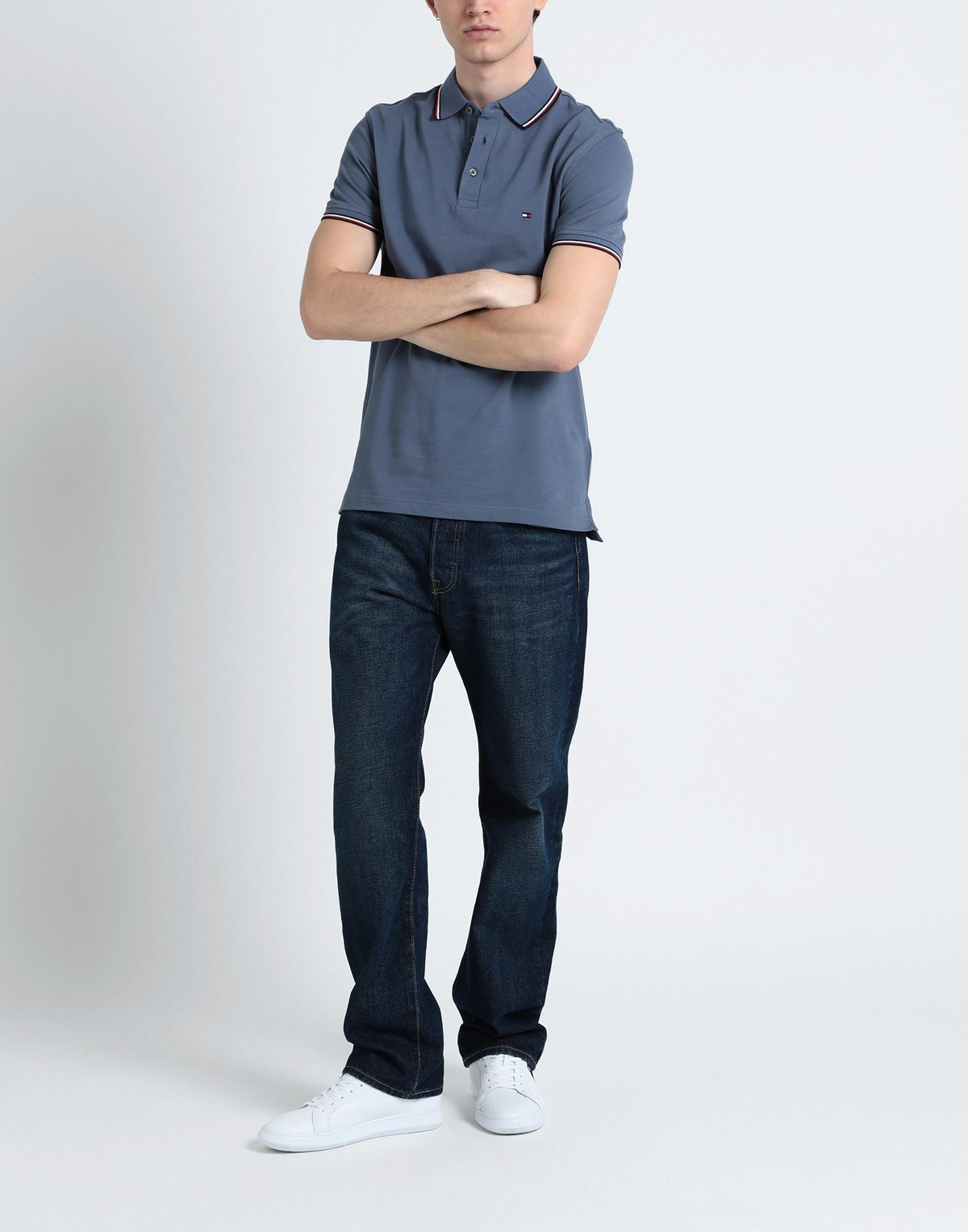 Tommy Hilfiger Mens Polo shirt Slate in Blue