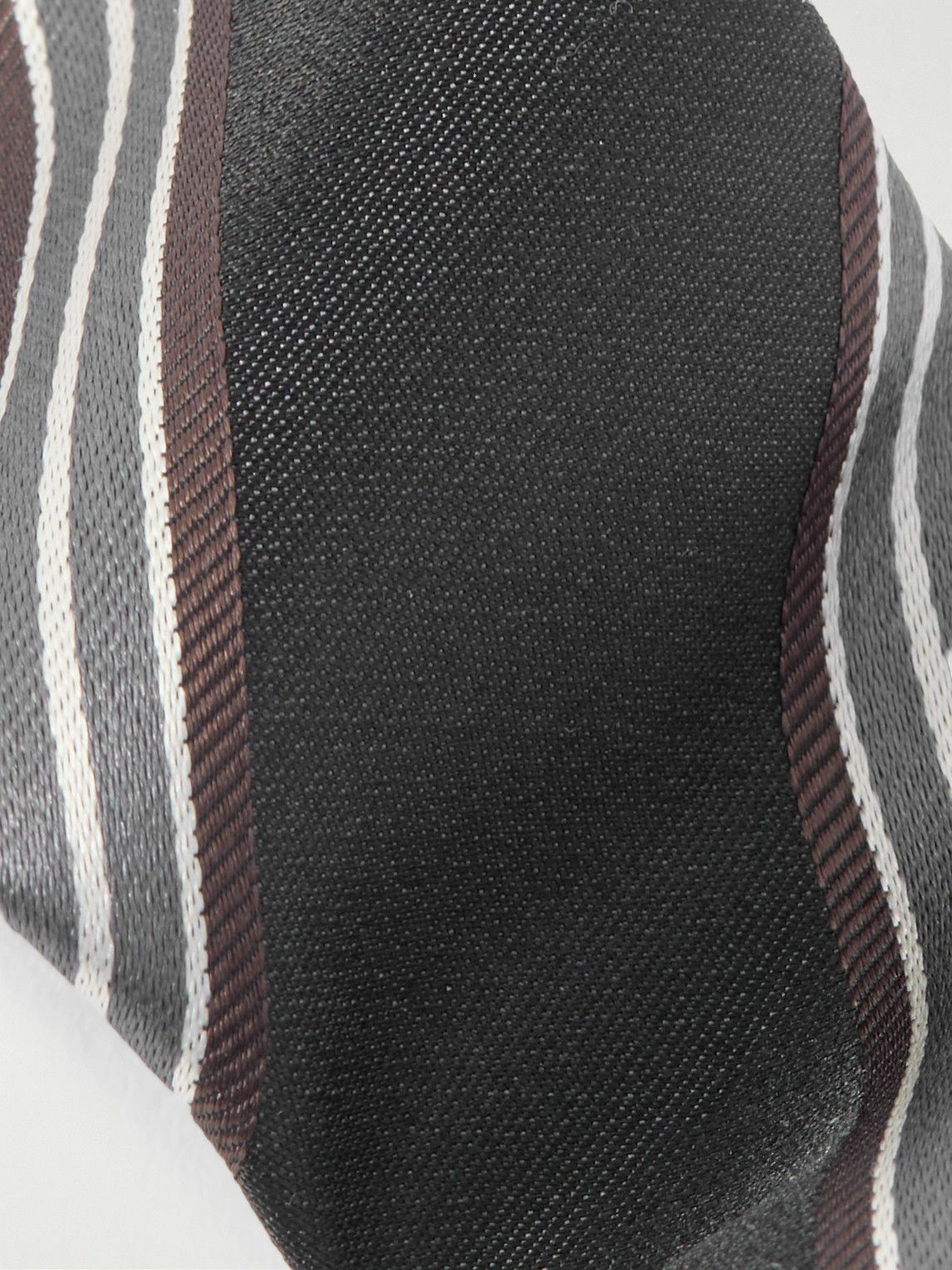 Lardini - 4cm Striped Silk-Gabardine Tie