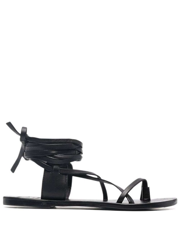 Photo: MANEBI - Tie-up Leather Sandals