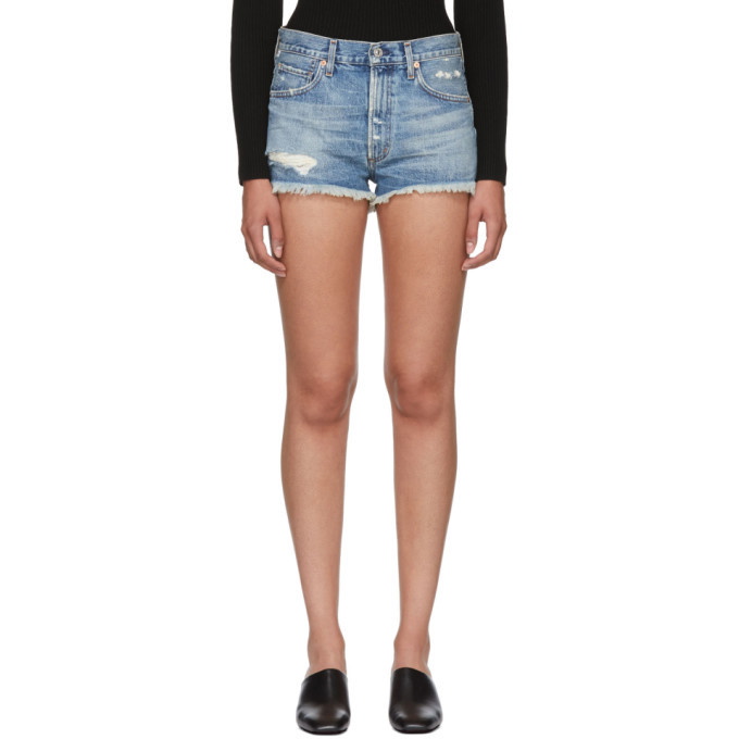 Photo: Citizens of Humanity Blue Danielle Cut-Off Shorts