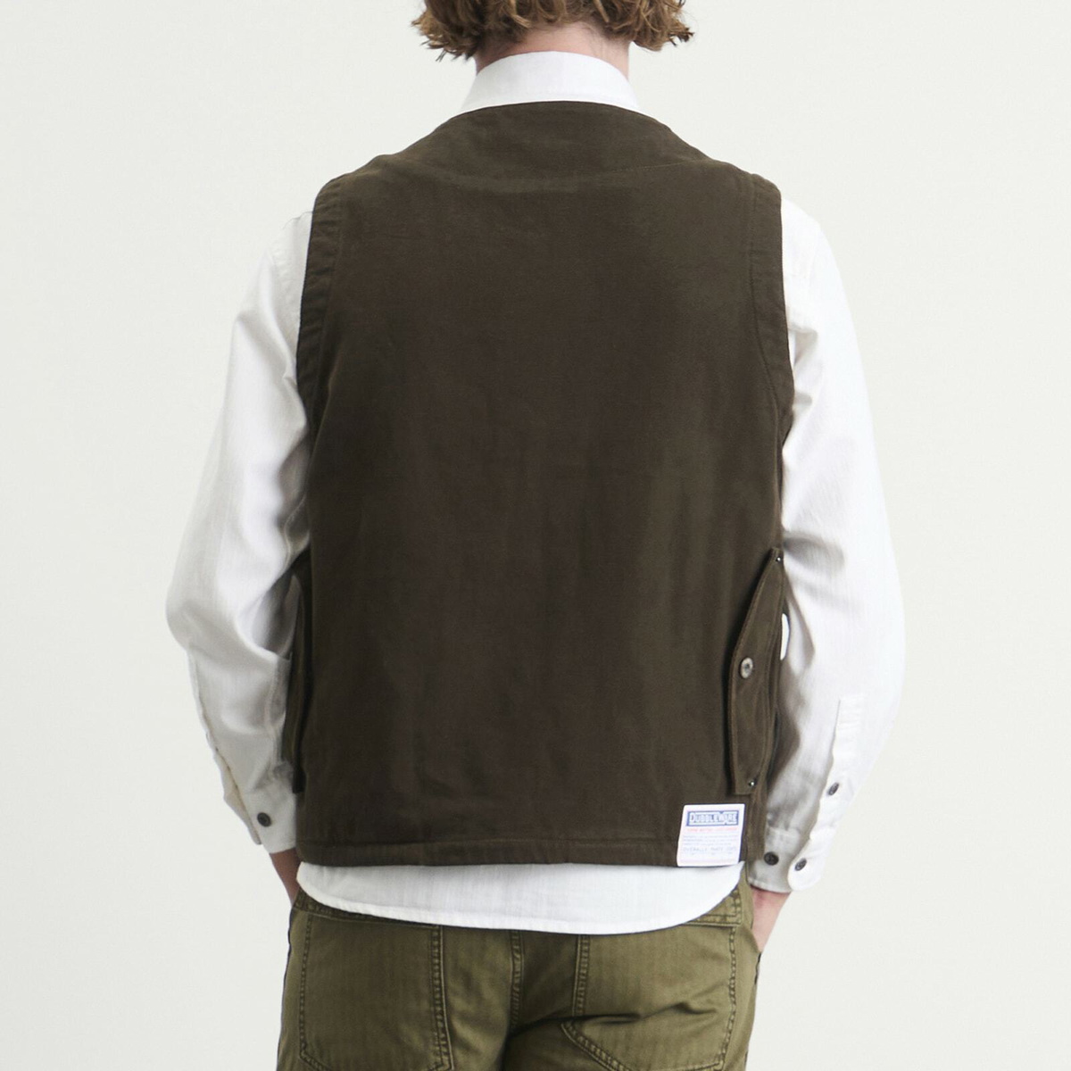Dubbleware Men's Bradford Multi Pocket Field Vest in Olive