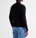 AMI - Logo-Appliquéd Merino Wool Sweater - Black