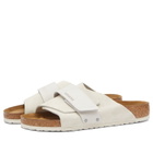 Birkenstock Kyoto in Antique White Suede