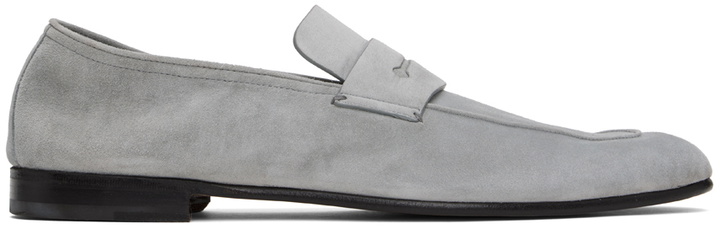 Photo: ZEGNA Gray L'Asola Loafers