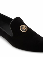 VERSACE - Medusa Velvet Slippers