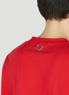 Raf Simons x Fred Perry - Printed Long Sleeve T-Shirt in Red