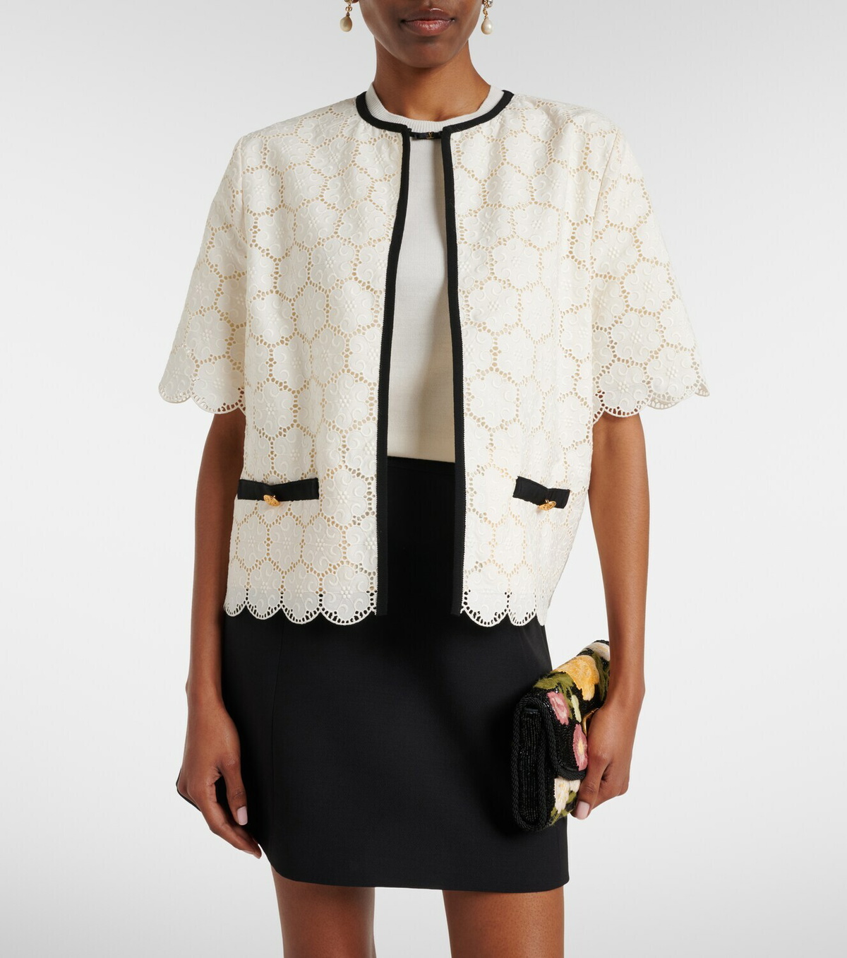 Valentino Embroidered cotton jacket