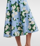 Carolina Herrera Floral faille midi skirt