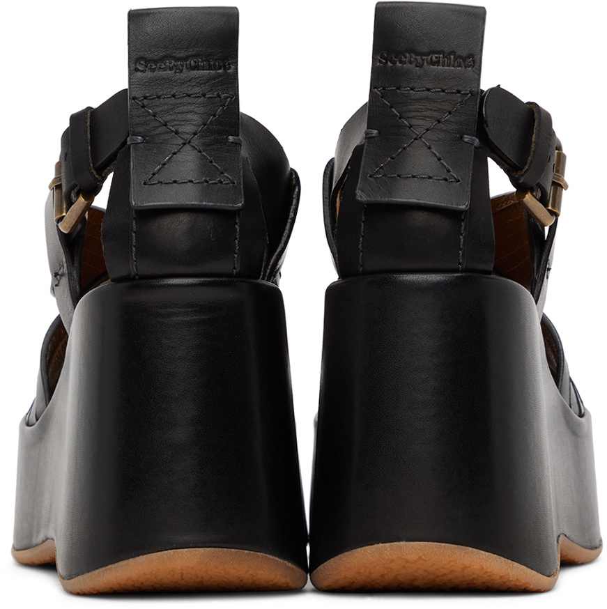 See by Chloé Black Thessa Heeled Sandals See by Chloe