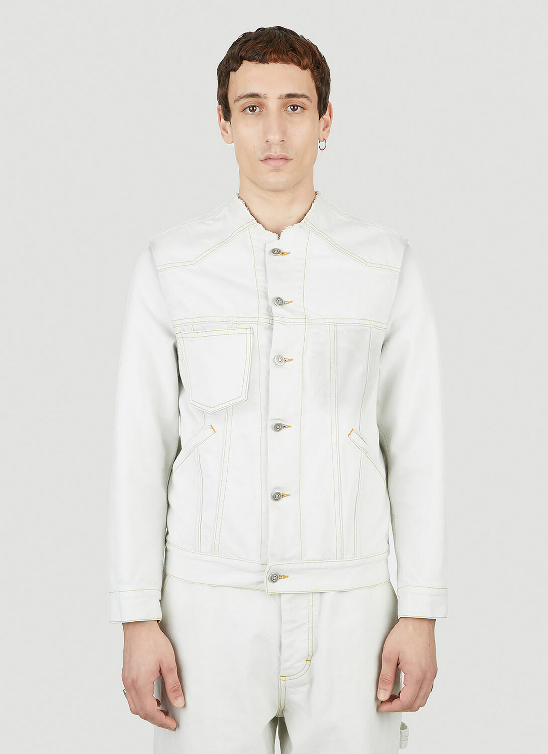 Maison Margiela Collarless Denim Jacket Maison Margiela