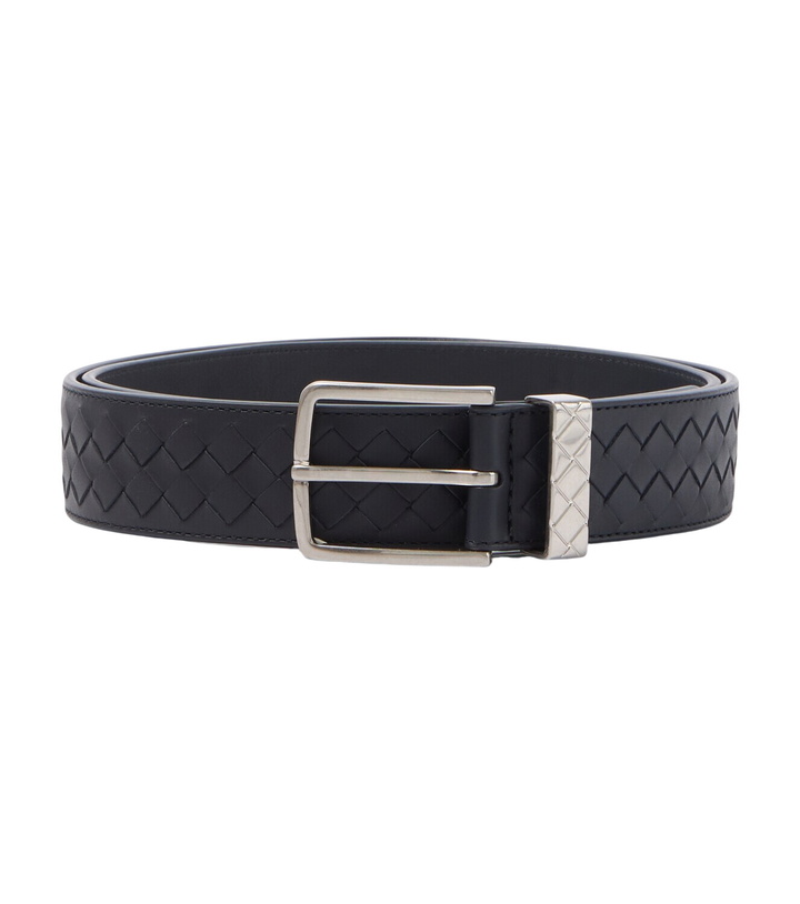 Photo: Bottega Veneta Intrecciato leather belt