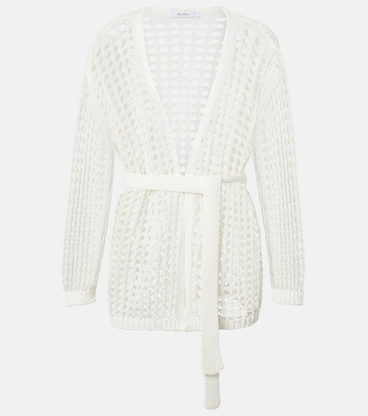 Max Mara Gelo open-knit cotton wrap cardigan