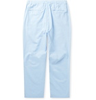 Massimo Alba - Cropped Pleated Cotton-Voile Drawstring Trousers - Blue