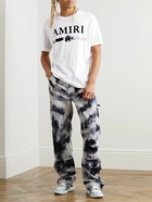 AMIRI - Logo-Flocked Cotton-Jersey T-Shirt - White