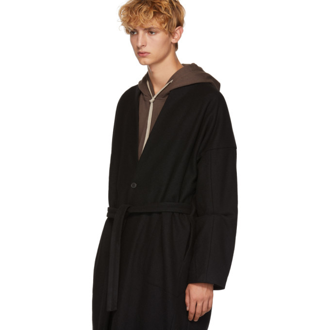 Jan-Jan Van Essche Black Yak Kimono Coat Jan-Jan Van Essche