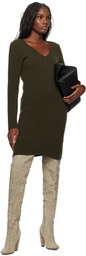 Ferragamo Khaki Knitted Minidress