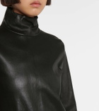 Bottega Veneta Turtleneck leather top