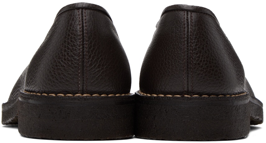LEMAIRE Brown Piped Crepe Slippers Lemaire