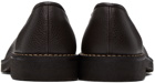 LEMAIRE Brown Piped Crepe Slippers