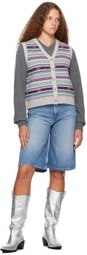 Caro Editions Gray Jacquard Cardigan