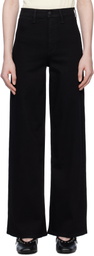 rag & bone Black Epic Hadley Wide-Leg Jeans