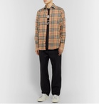 Burberry - Checked Cotton-Flannel Shirt - Neutrals